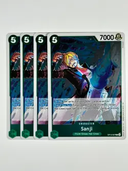 One Piece TCG Foil Playset - Sanji OP13-027 x4 - Carrying On His Will - English - Image 1