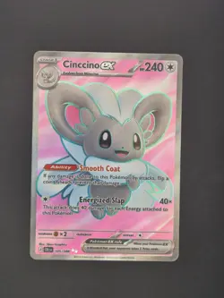 Cinccino ex 105/086 Ultra Rare ME04: Chaos Rising Pokemon Holo Near Mint - Image 1