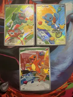 Pokemon TCG First Partner Illustration Collection Series 1 Kanto Starters - Image 1
