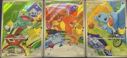 Pokemon TCG First Partner Illustration Collection Series 1 Kanto Starters MINT - Image 1