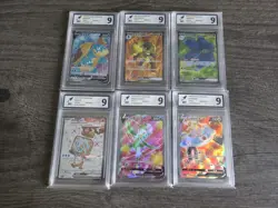 Bundle 6 Pokemon Card Slabs Bundle RKT Graded 9 Ultra Rare - Image 1
