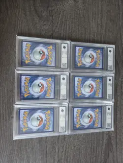 Bundle 6 Pokemon Card Slabs Bundle RKT Graded 10 Double Rare Ex - Image 2