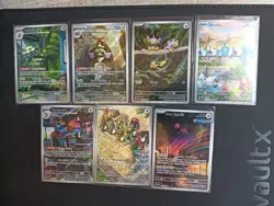 Pokemon TCG Paradox Rift Illustration Rare 7-Card Bundle - Image 1