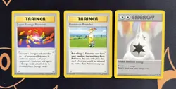 Pokemon TCG Base Set Shadowless Bundle x3 Trainer Rare Bundle Vintage WOTC - Image 1