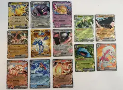 Pokemon TCG Bundle of 13 ‘ex’ cards including Quaquaval ex Gold Hyper Rare - NM - Image 1