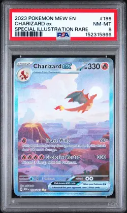 2023 Pokemon Mew En-151 Charizard Ex Special Illustration Rare PSA 8 #199 - Image 1