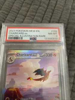 2023 Pokemon MEW EN Charizard ex Special Illustration Rare #199 PSA 8 NM-MT 151 - Image 2