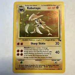 Pokemon TCG Kabutops Holo Rare Card 9/62 Fossil Unlimited 1999 Vintage WOTC - Image 1