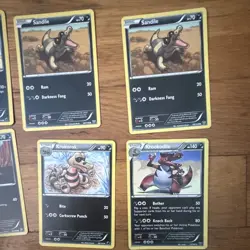 Pokemon TCG Sandile Krokorok Krookodile 12-Card Lot Dark Explorers/Plasma - Image 5
