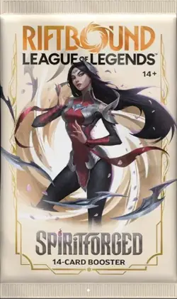 Riftbound SPIRITFORGED Sleeved Booster Pack - 1 Pack, 14 CARDS (RANDOM ARTWORK) - Image 2