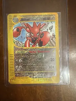 2003 Pokemon SCIZOR Aquapolis REVERSE HOLO Jumbo BOX TOPPER e-Reader Card 7/12 - Image 1
