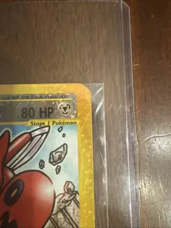 2003 Pokemon SCIZOR Aquapolis REVERSE HOLO Jumbo BOX TOPPER e-Reader Card 7/12 - Image 2