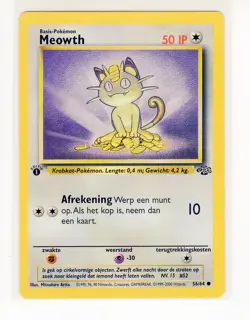 ~NL~ DUTCH Meowth 1st Edition Jungle 56/64 Pokemon Card (Z1) - Image 1