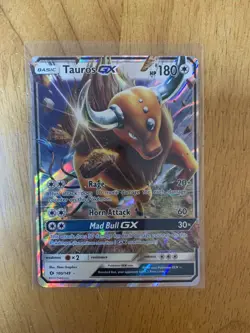 TAUROS GX 100/149 - Ultra Holo Rare Pokemon Card Sun & Moon Base NM/M - Image 1