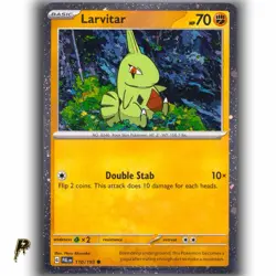 Pokemon Paldea Evolved Larvitar 110/193 Cosmos Holo Rare Card NM - Image 1