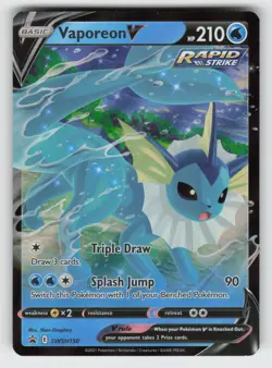 Vaporeon V SWSH150 NM Holo SWSD SWSH: Sword & Shield Promo Cards TPO01 - Image 1