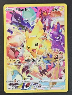 Pokemon TCG SWSH: Crown Zenith Pikachu Secret Rare 160/159 NM - Image 1