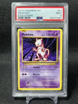 2016 Pokemon XY Evolutions Mewtwo Non Holo Rare PSA 9 MINT 51/108 - Image 5