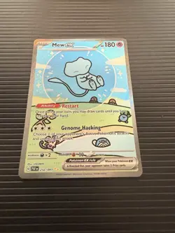 Pokemon TCG Bubble Mew SV Paldean Fates EX Illustration Card 232/091 SIR/SAR - Image 1
