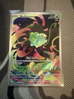 Pokemon Card Bulbasaur 133/132 Mega Evolution Stamped Promo - Image 1