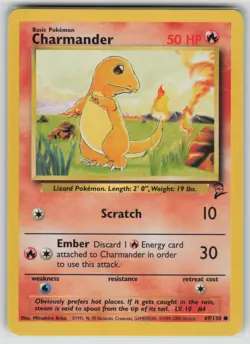 Pokemon Charmander Common Base Set 2 069/130 NM - Image 1