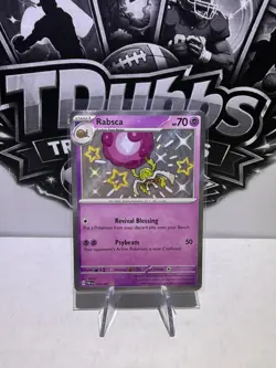 Pokemon TCG Holo Rabsca 163/091 Shiny Rare SV: Paldean Fates NM - Image 1