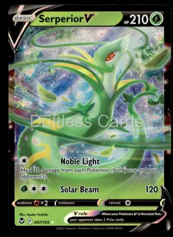 Serperior V 007/195 Holo V Rare Silver Tempest Pokemon Holo NM/M - Image 1