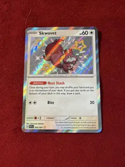 Skwovet Pokemon SV Paldean Fates 205/091 Baby Shiny Rare Holo NM Sanosuke Sakuma - Image 1