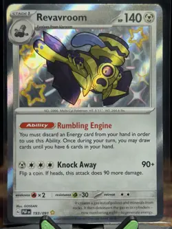 Revavroom 193/091 Shiny Rare Paldean Fates Pokemon Holo Near Mint - Image 1