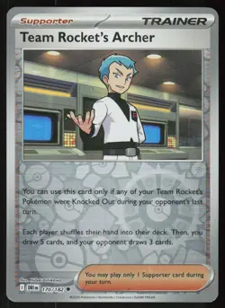 Team Rocket's Archer 170/182 Uncommon Destined Rivals Pokemon Reverse Holo NM - Image 1