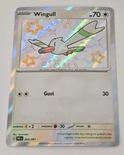 Wingull 203/091 Shiny Rare Paldean Fates Pokemon Near Mint - Image 1