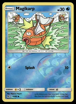 Magikarp 15/68 Common Hidden Fates Pokemon Reverse Holo NM/M - Image 1