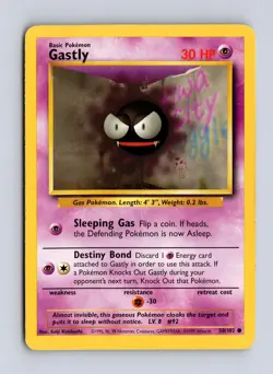 Gastly 50/102 - C Base Set Unlimited - MP - Pokemon - Image 1