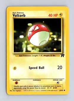 Voltorb 69/82 C Team Rocket Unlimited MP Pokemon - Image 1