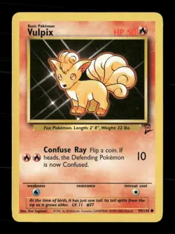 Vulpix 99/130 Base Set 2 MP Pokemon - Image 1