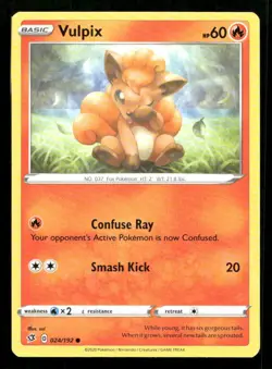 Vulpix 024/192 Rebel Clash NM/M Pokemon - Image 1