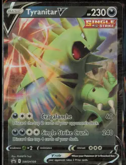 TYRANITAR V SWSH109 HOLO P SWORD & SHIELD PROMO POKEMON LP - Image 1