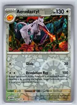 Aerodactyl 142/165 Rare 151 Pokemon Reverse Holo Near Mint - Image 1