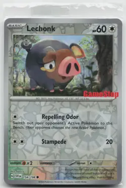 Lechonk - (Gamestop Promo) Promo Holo SEALED Pokemon Scarlet Violet 154/198 NM - Image 1