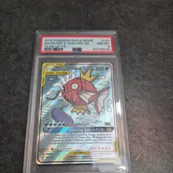 Pokemon Co. 2019 SM Team Up Magikarp & Wailord GX 161/181 TAG TEAM PSA 8 - Image 1
