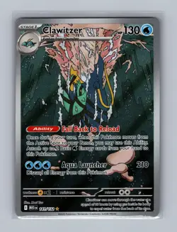 Clawitzer 141/132 Illustration Rare Mega Evolution Pokemon Holo Lightly Played - Image 1