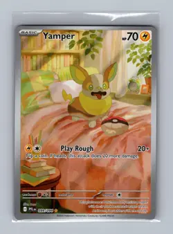 Yamper 099/094 Illustration Rare Phantasmal Flames Pokemon Holo Near Mint - Image 1