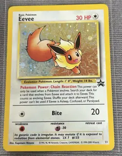 Eevee #11 WOTC Black Star Promo Holo Pokemon Vintage 2000 LP/MP - Image 1