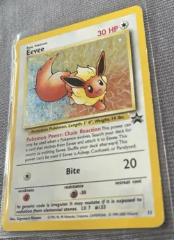 Eevee #11 WOTC Black Star Promo Holo Pokemon Vintage 2000 LP/MP - Image 3