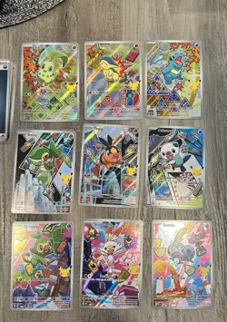 Pokemon Full Set Of 9 First Partner Illustration Collection Series 2 NM - Image 1