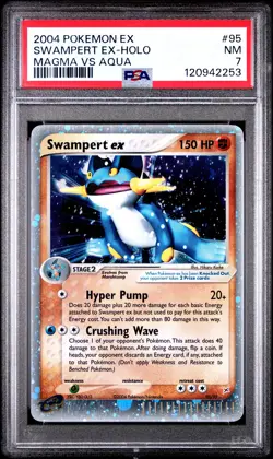 PSA 7 Swampert Ex Holo #95 2004 Pokemon Ex Team Magma Vs Team Aqua 120942253 - Image 1