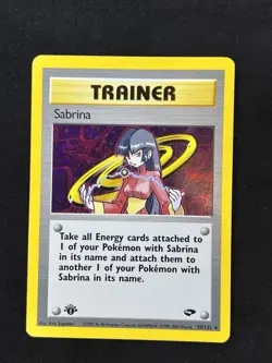Pokemon Sabrina #20/132 English Gym Challenge 1st Edition DENT - Image 1