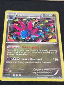 HYDREIGON 74/119 Holo Rare Phantom Forces Pokemon Lightly Played - Image 1