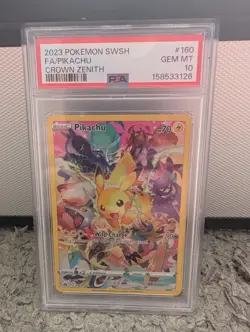 Pokemon Pikachu TCG Crown Zenith 160/159 Secret Rare PSA 10 - Image 1