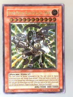 yugioh Hyper Psychic Blaster/Assault Mode CRMS-EN020 Ultimate Unl Ed near mint - Image 1